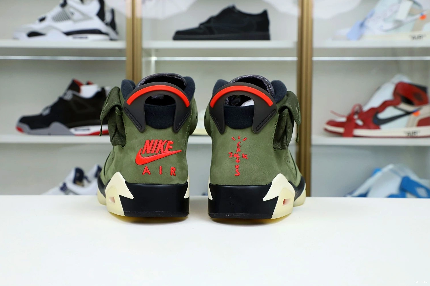 Affordable Kimikick SCOTT TRAVIS RETRO AIR X 6 'OLIVE' 1983 JORDAN 1225